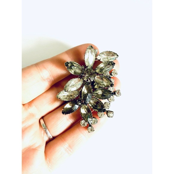 VTG RHINESTONE BROOCH Aurora Borealis - Picture 3 of 8